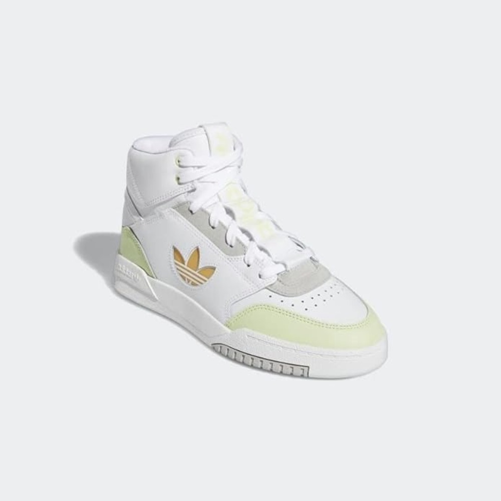Adidas Forum Mid Shoes Women's Size 5 White Yellow Green Retro High-Top Sneakers - Picture 4 of 4